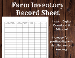 Farm inventory record keeping