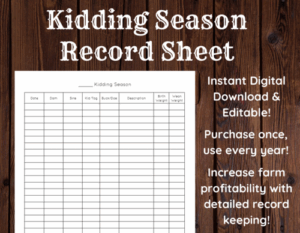 kidding season livestock record keeping